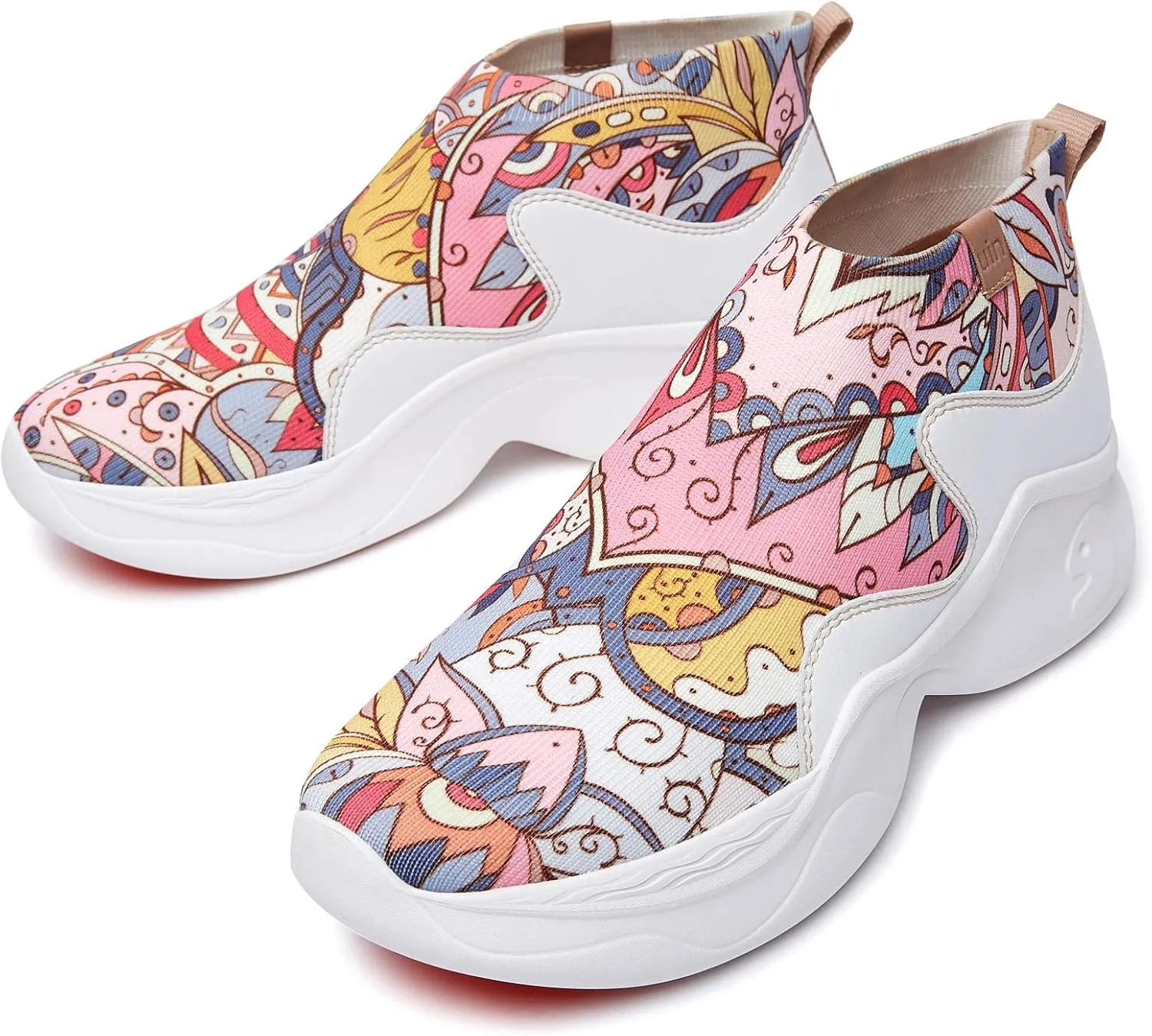 UIN Women's High Top Knitted Chunky Sneakers Casual Lightweight Comfort Dad Shoes Palma Ⅱ