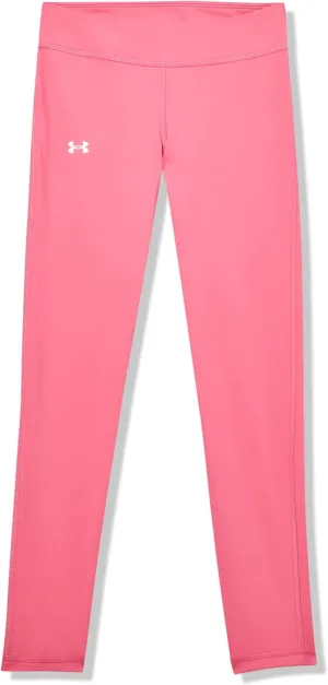 Under Armour Girls Motion Solid Crop Leggings, (672) Super Pink / / White, Small