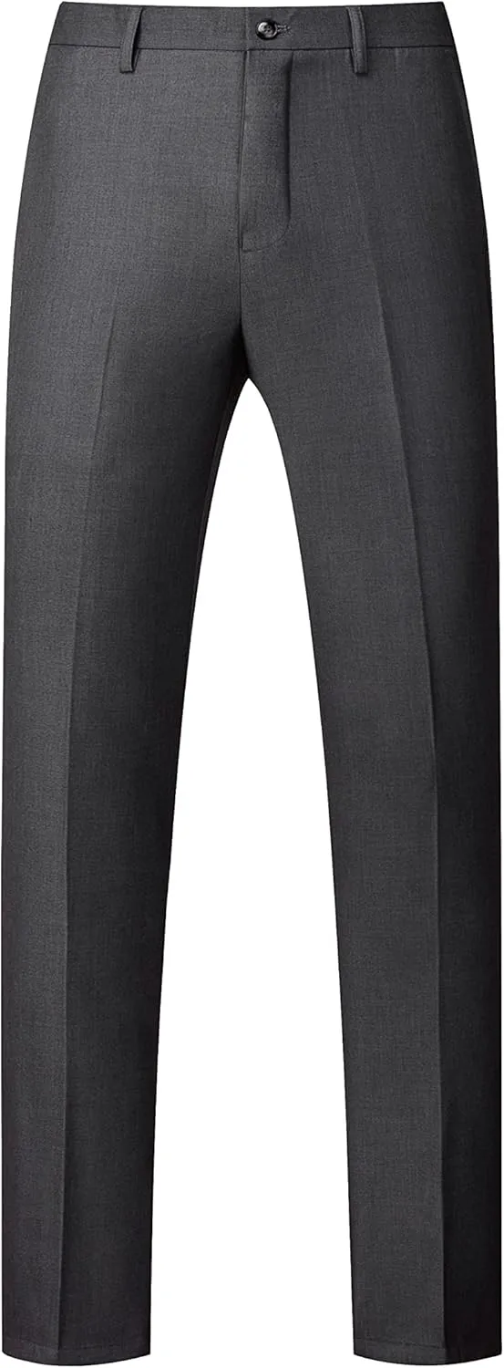 UNINUKOO Mens Suit Slim Fit 1 Button 2 Piece Wedding Party Holiday Solid Color Tux Suits for Men