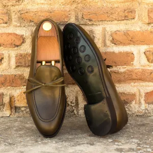 Unique Handcrafted gREEN Tassled Loafer by Le Ruux