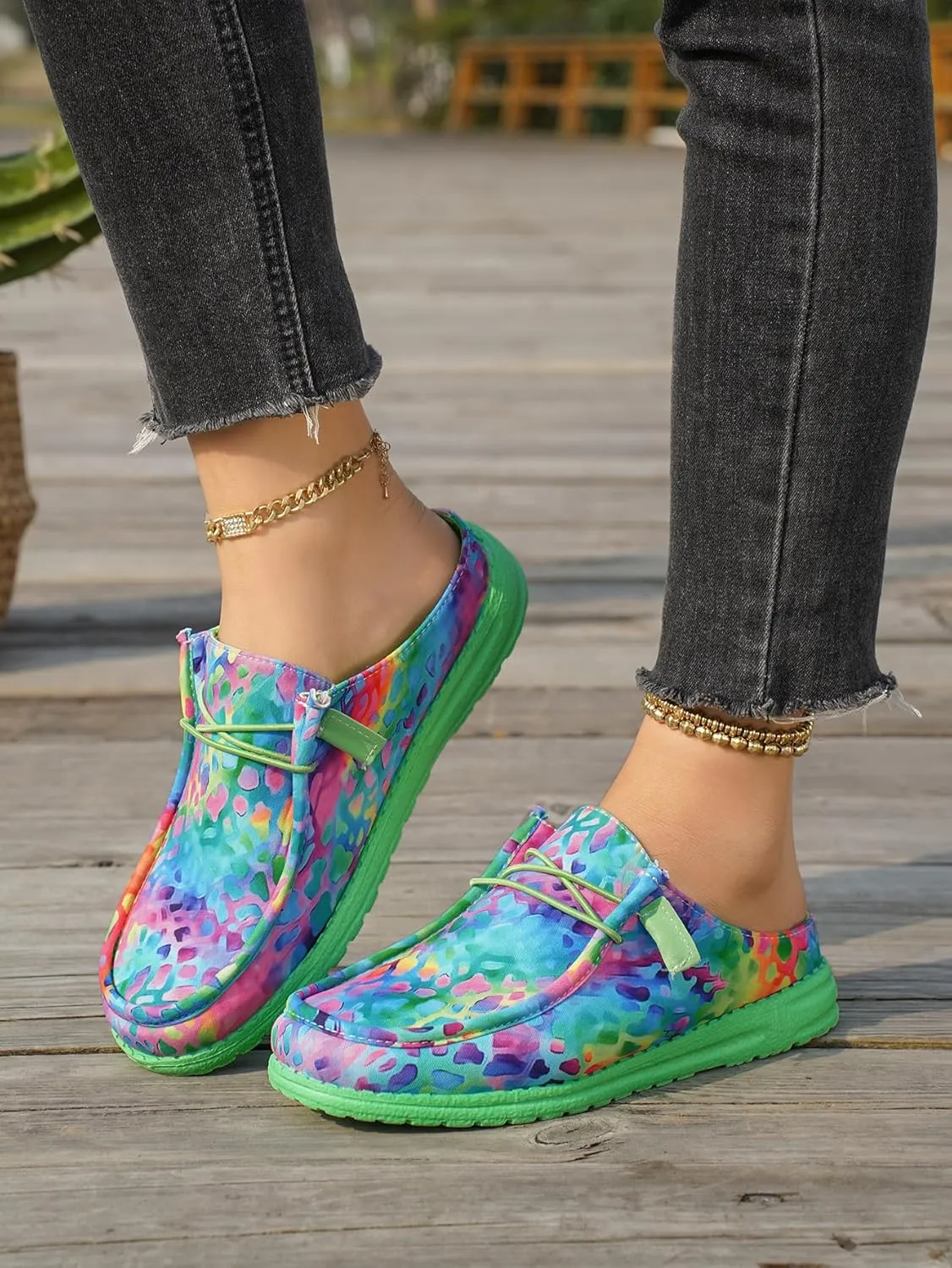 Unisex-Adult Sunflower Floral Canvas Loafers Comfortable Boat Shoes Easy Slip On Lightweight Deck Shoes Elastic Laces Outdoor Flat Walking Shoes Breathable Drving Shoes Sneakers for Women Men