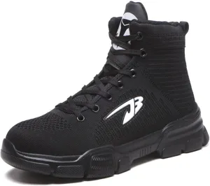 Unisex Steel Toe Cap Safety Ultra Lightweight Breathable Work Trainer Shoes Sport Sneaker Safety Shoes Men Women (Color : Black, Size : 5 US)