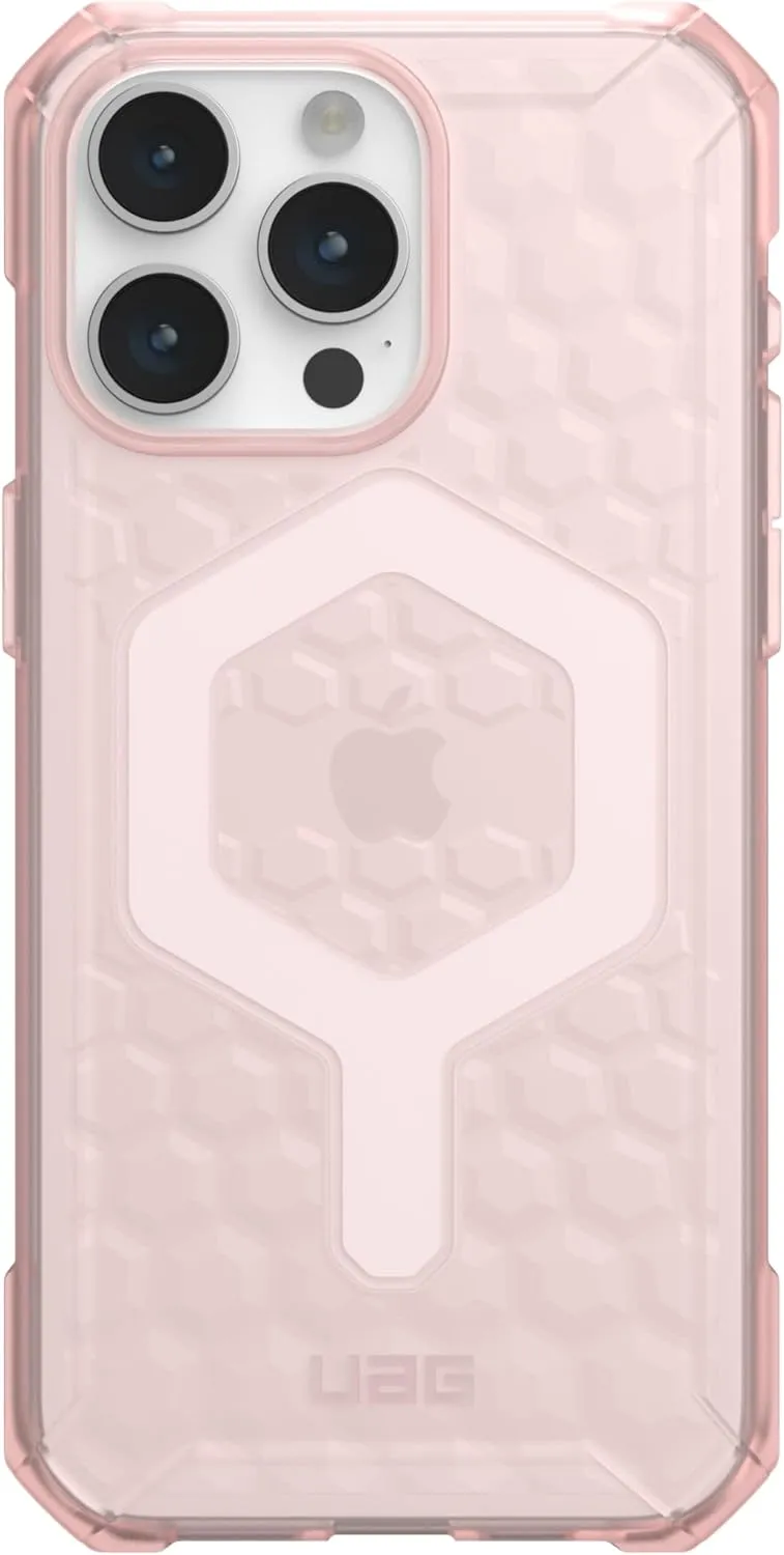 URBAN ARMOR GEAR UAG Designed for iPhone 15 Pro Max Case 6.7" Essential Armor Rose, Built-in Magnet Compatible with MagSafe Charging Rugged Military Grade Dropproof Protective Cover