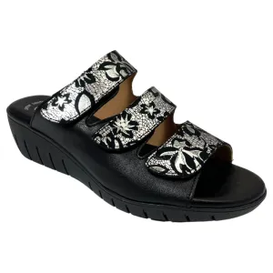 Valeria's Georgette Black Soft Leather Sandal (Women's)