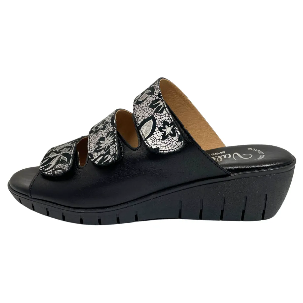 Valeria's Georgette Black Soft Leather Sandal (Women's)