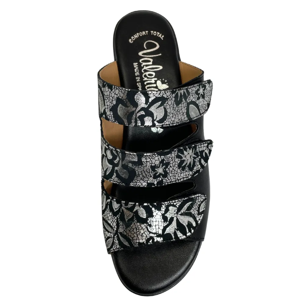 Valeria's Georgette Black Soft Leather Sandal (Women's)