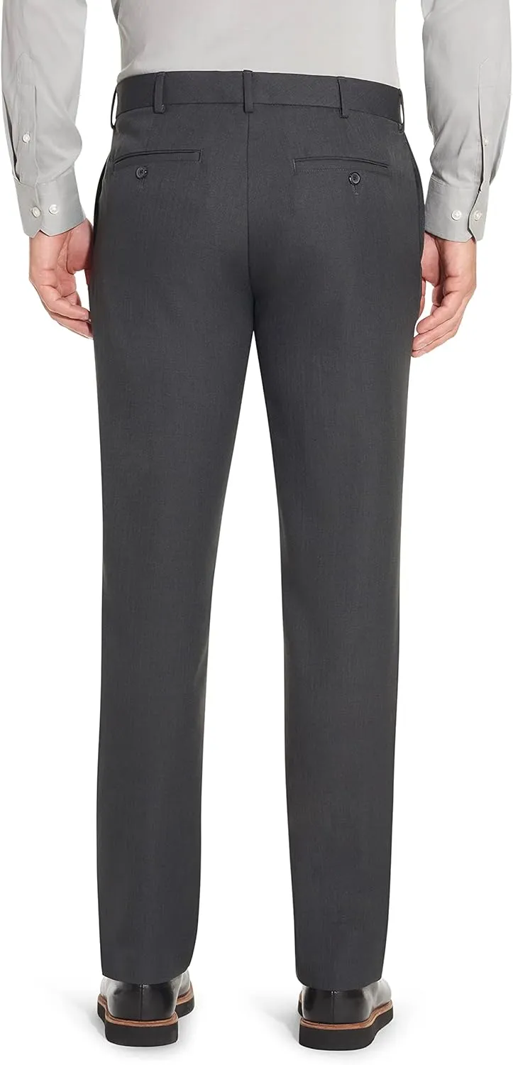 Van Heusen Men's Slim Fit Stretch Flat Front Traveler Pant