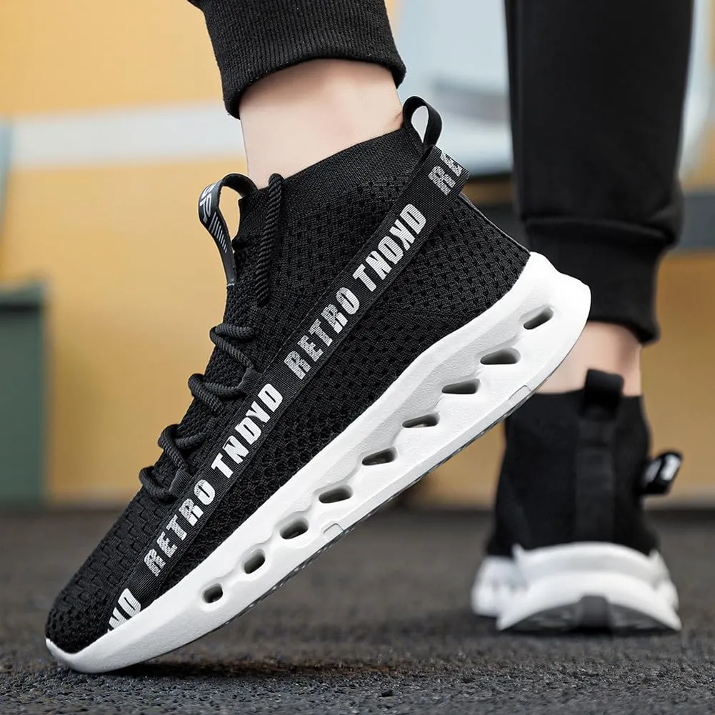 VAXAV Fashion Lightweight High Top Mesh Casual Running Sneakers Breathable Jogging Walking Shoes (6.5-12.5)