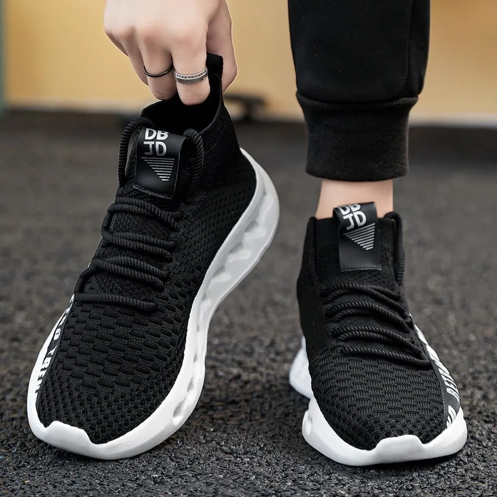 VAXAV Fashion Lightweight High Top Mesh Casual Running Sneakers Breathable Jogging Walking Shoes (6.5-12.5)