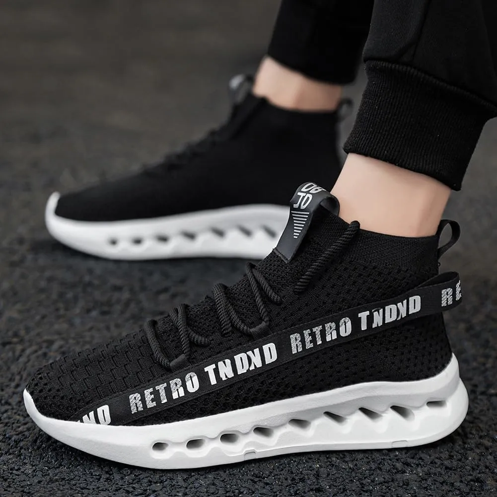 VAXAV Fashion Lightweight High Top Mesh Casual Running Sneakers Breathable Jogging Walking Shoes (6.5-12.5)