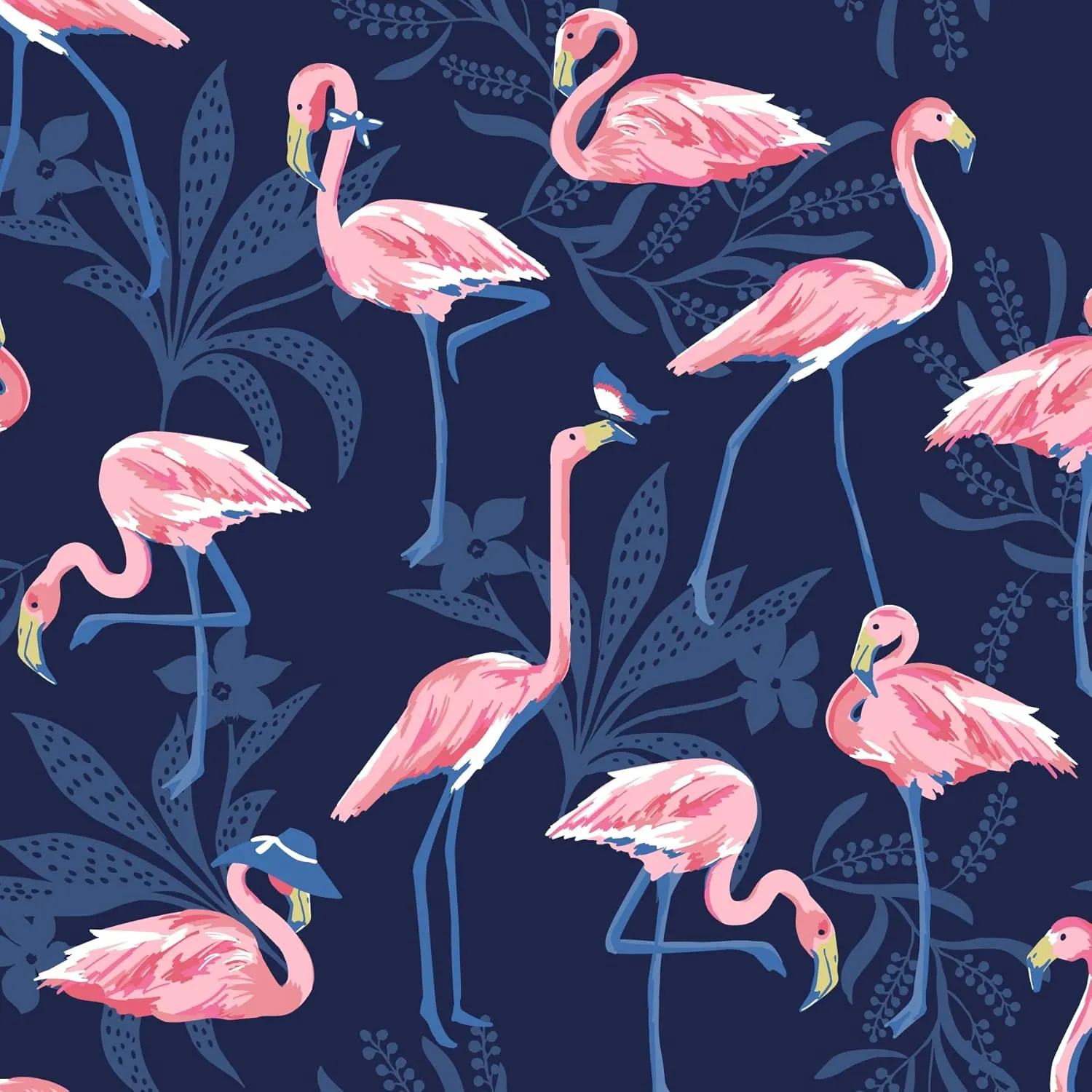 Vera Bradley Cotton Finley Small Wallet with RFID Protection, Flamingo Party