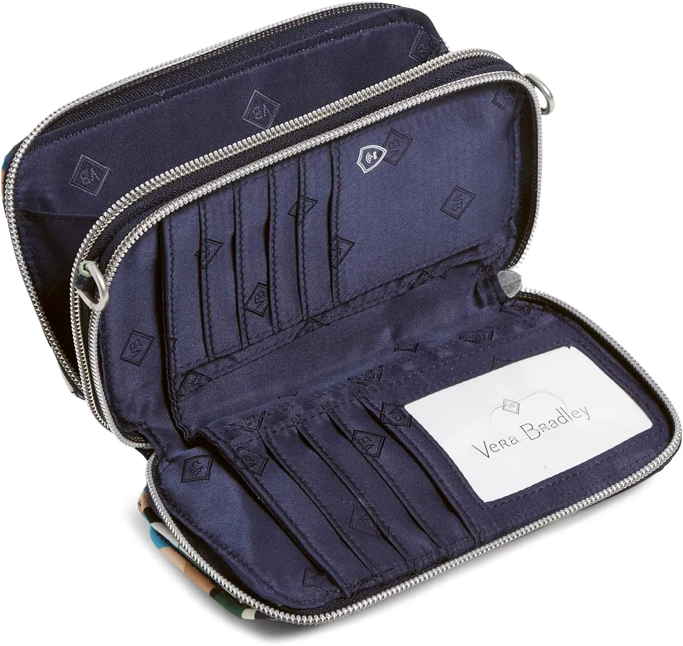 Vera Bradley Women's Performance Twill All in One Crossbody Purse with RFID Protection