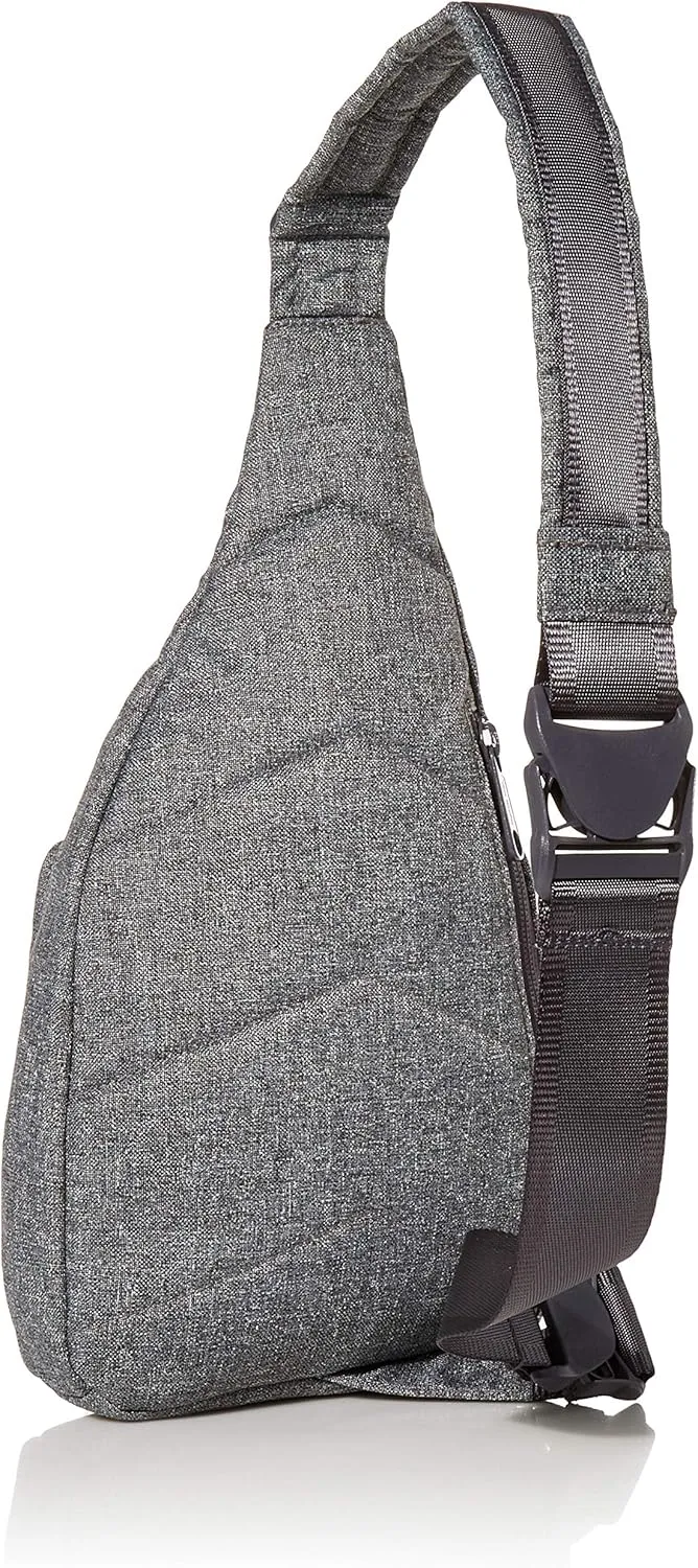 Vera Bradley Women's Recycled Lighten Up Reactive Mini Sling Backpack, Gray Heather, One Size