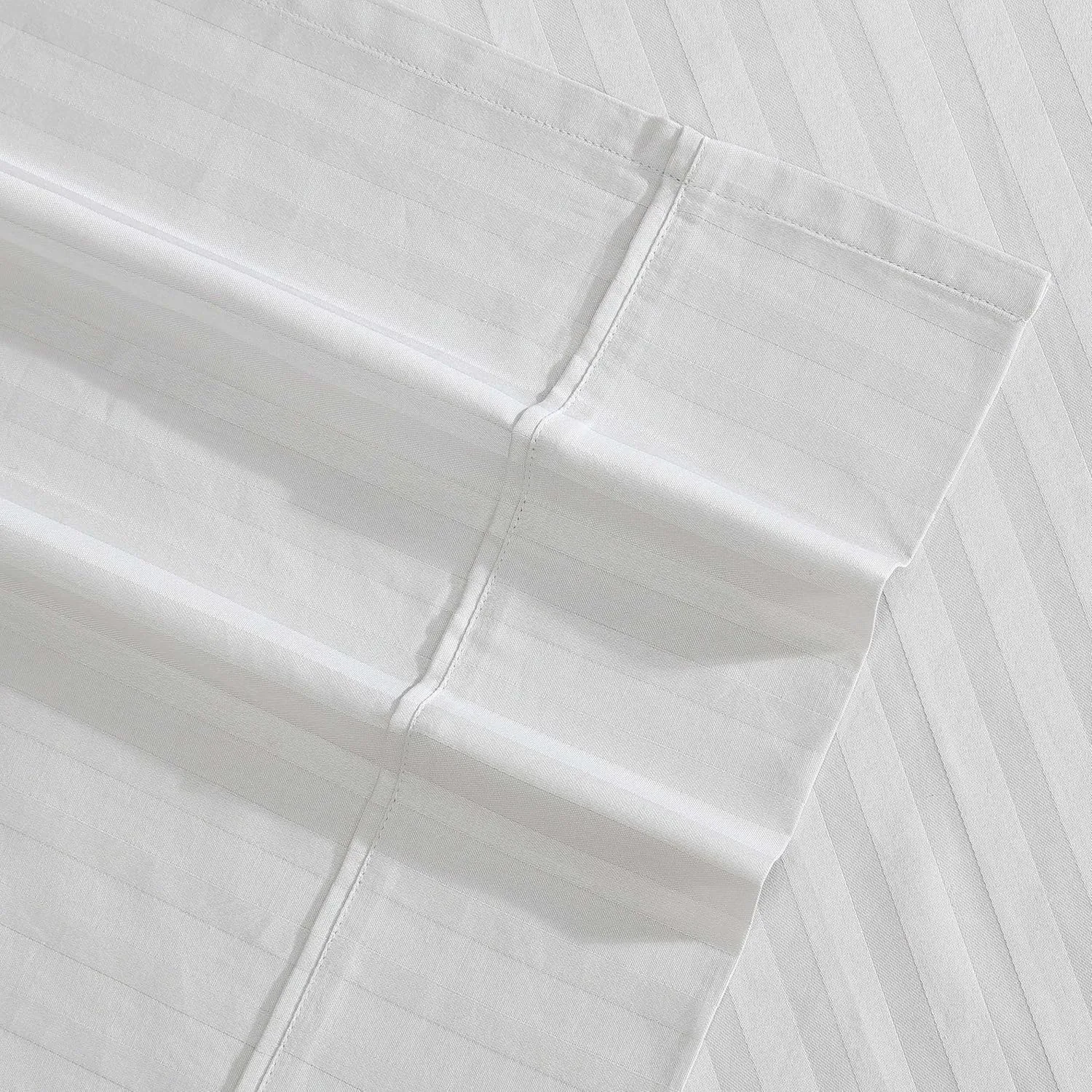 Vera Wang - King Super Soft & Breathable Premium Cotton Bedding with Matching Shams, Fade Resistant, Striped Bedding Set (Dobby Stripe Grey, King)