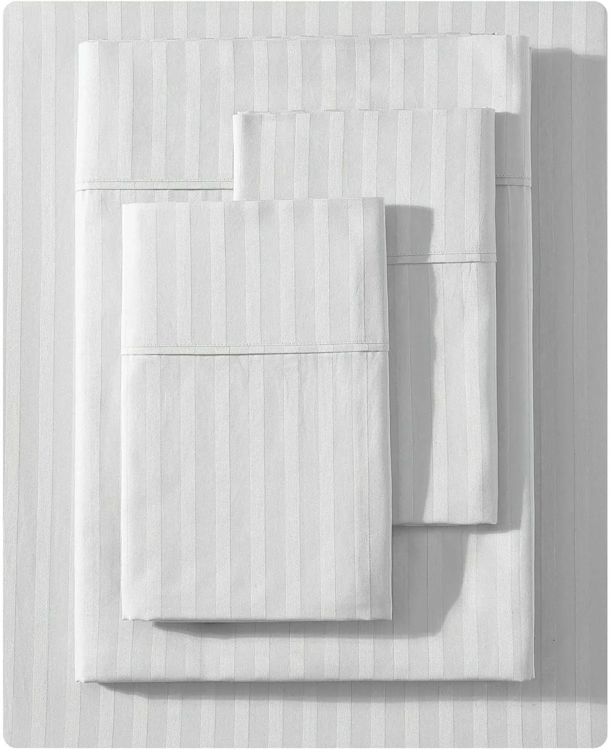 Vera Wang - King Super Soft & Breathable Premium Cotton Bedding with Matching Shams, Fade Resistant, Striped Bedding Set (Dobby Stripe Grey, King)