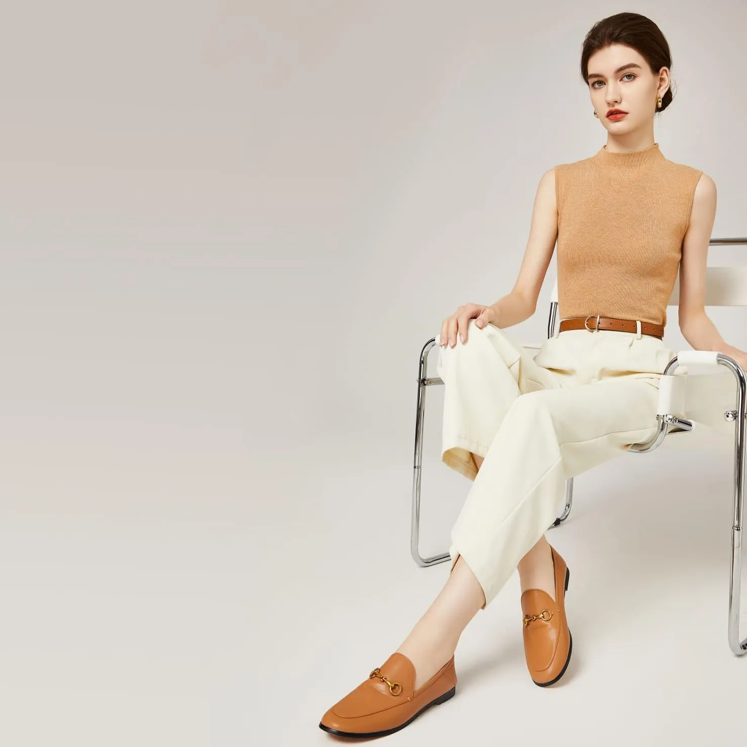Vertundy Loafers for Women Low Heel Flats Loafers Mules