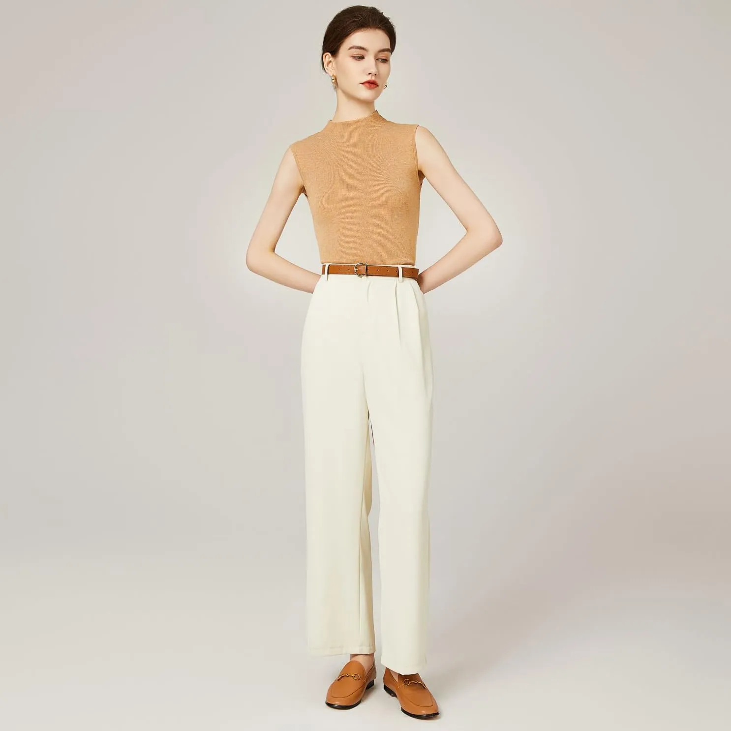 Vertundy Loafers for Women Low Heel Flats Loafers Mules