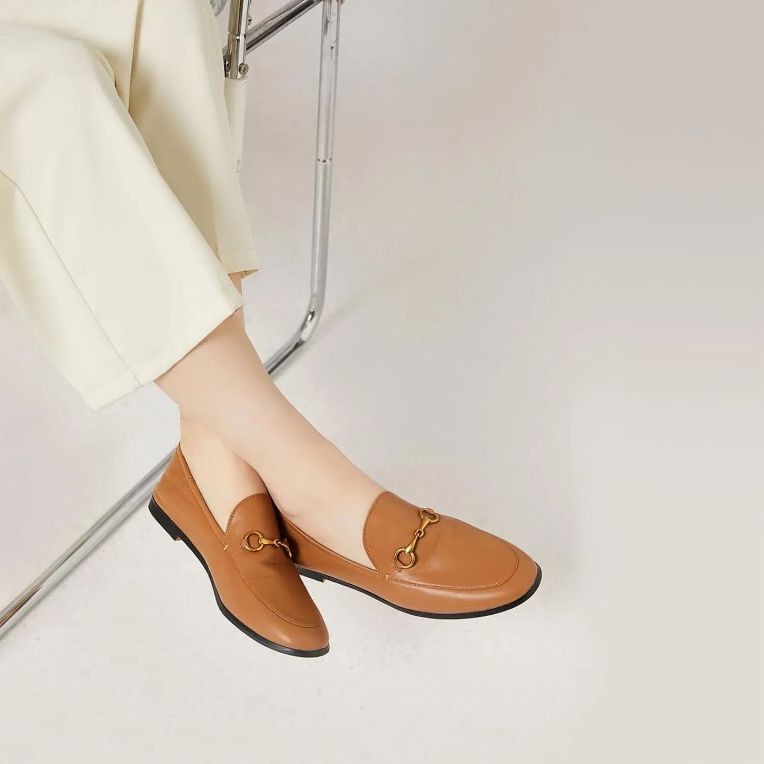 Vertundy Loafers for Women Low Heel Flats Loafers Mules