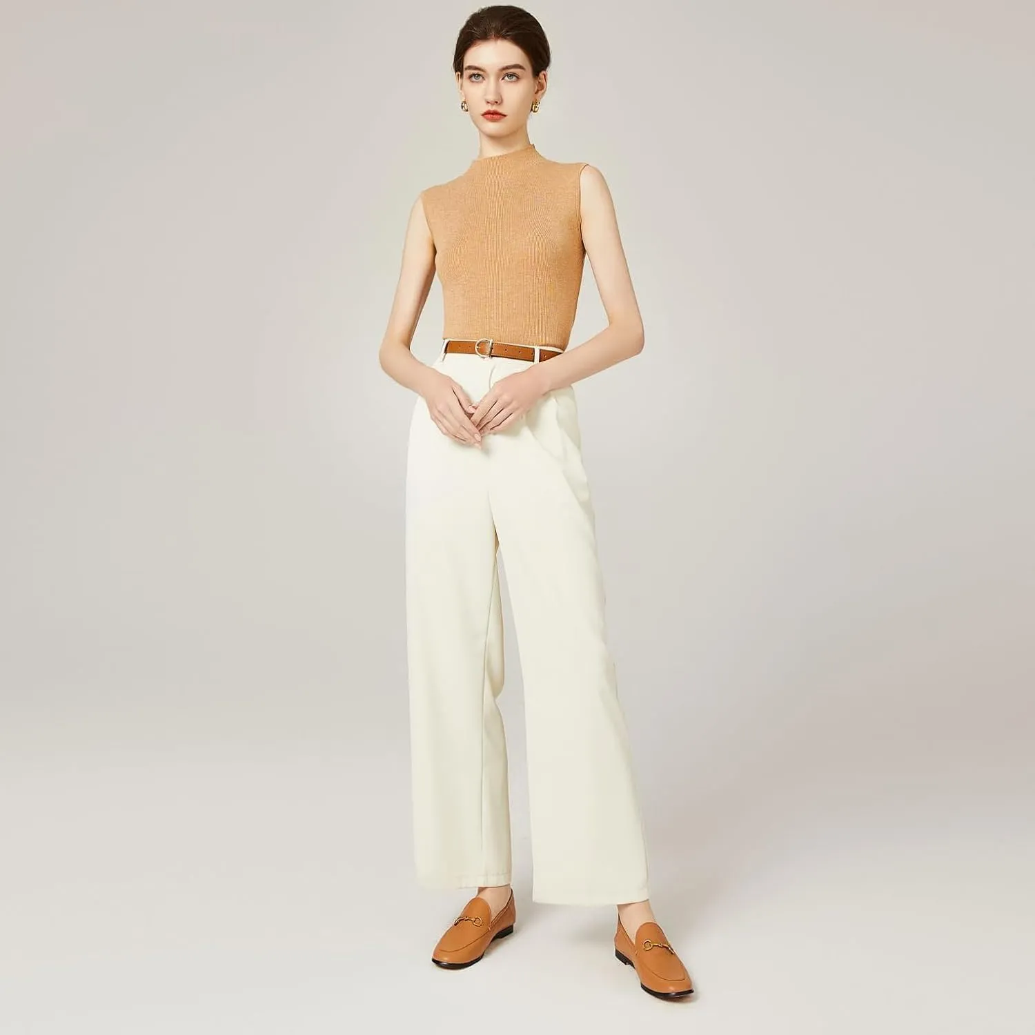 Vertundy Loafers for Women Low Heel Flats Loafers Mules