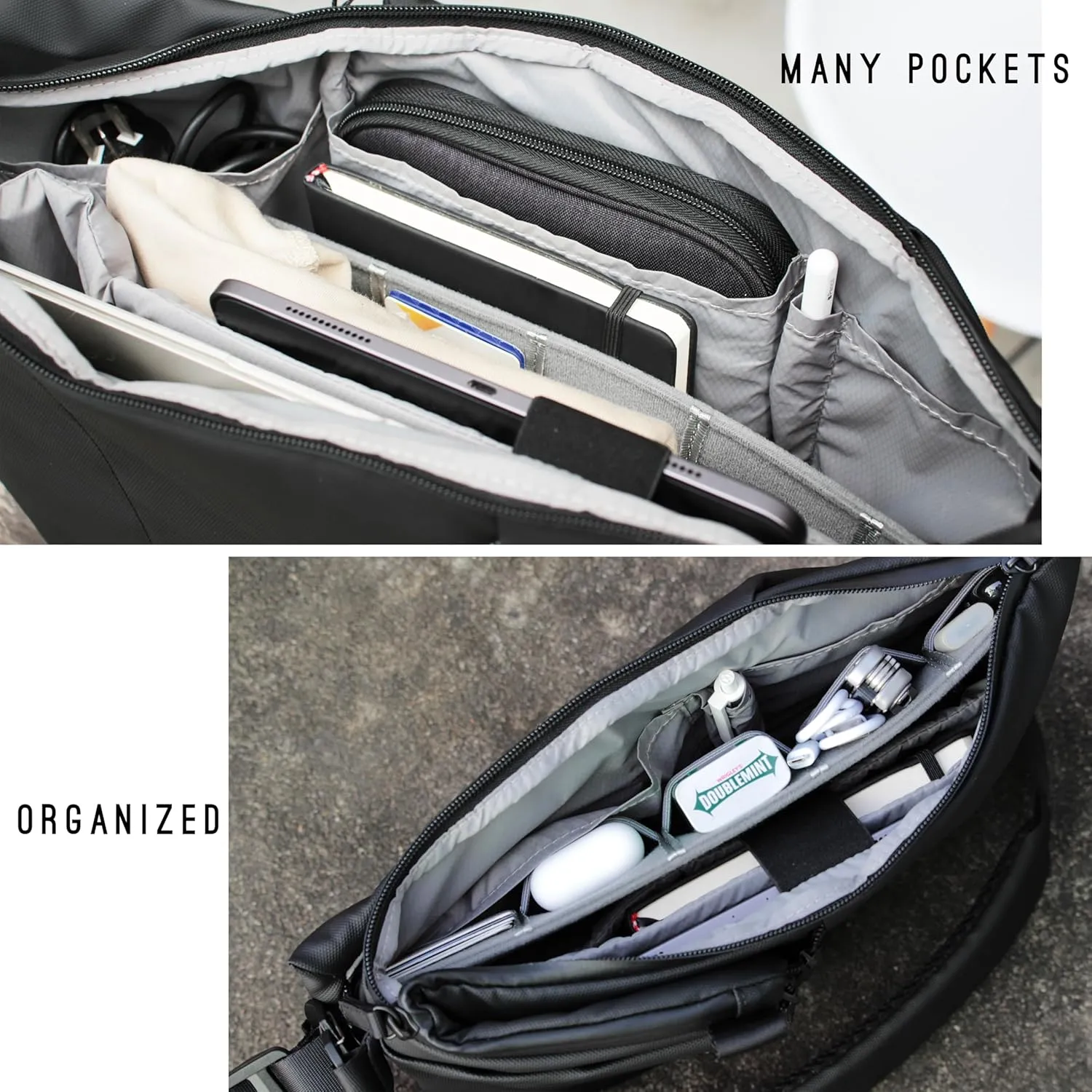 Vesty3.0 anti-theft 16 inch laptop messenger bag that transform into iPad size crossbody sling bag daypack