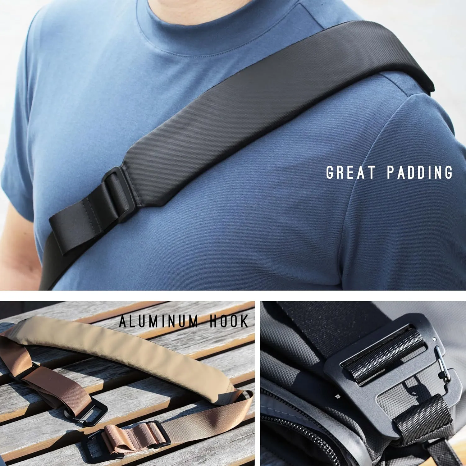 Vesty3.0 anti-theft 16 inch laptop messenger bag that transform into iPad size crossbody sling bag daypack