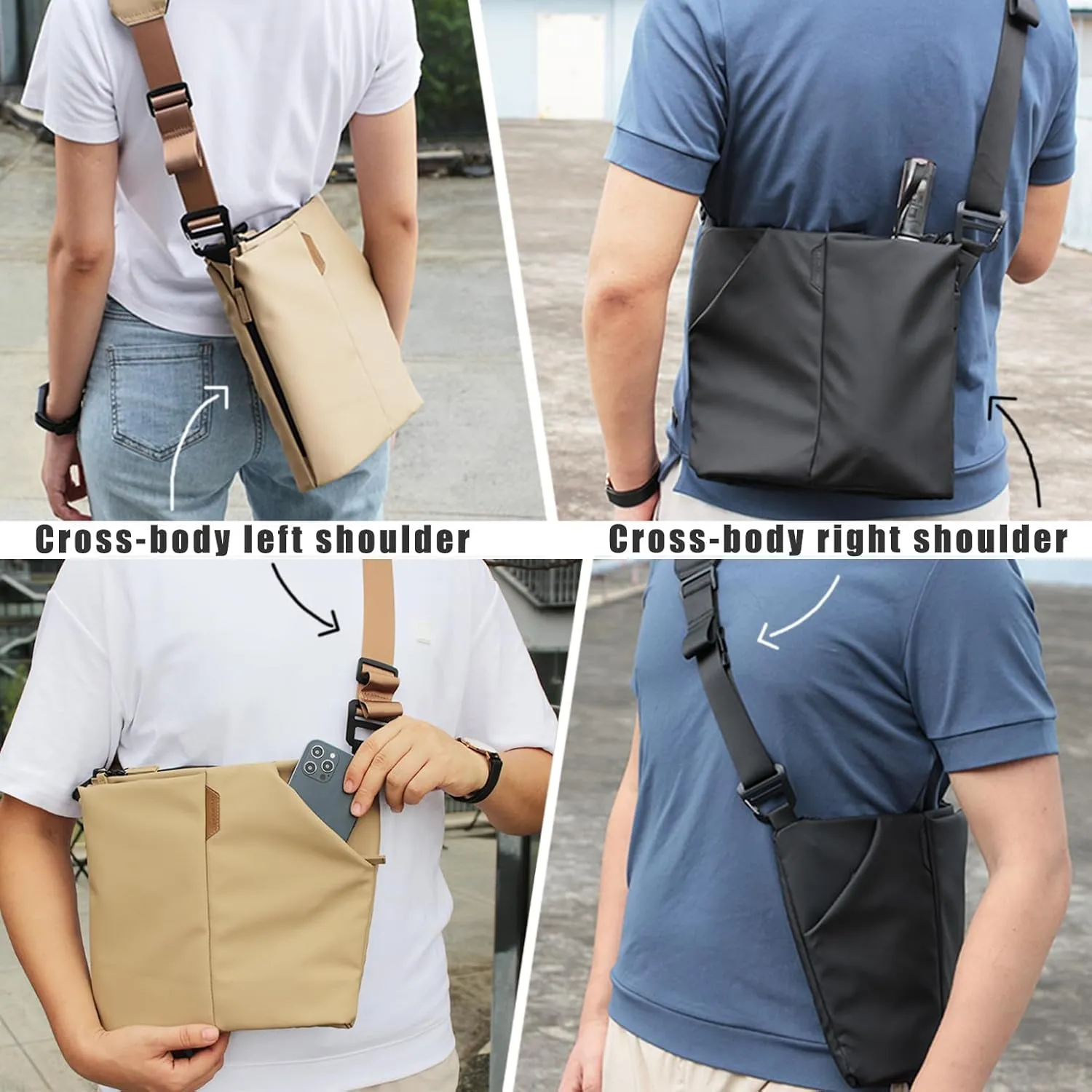 Vesty3.0 anti-theft 16 inch laptop messenger bag that transform into iPad size crossbody sling bag daypack