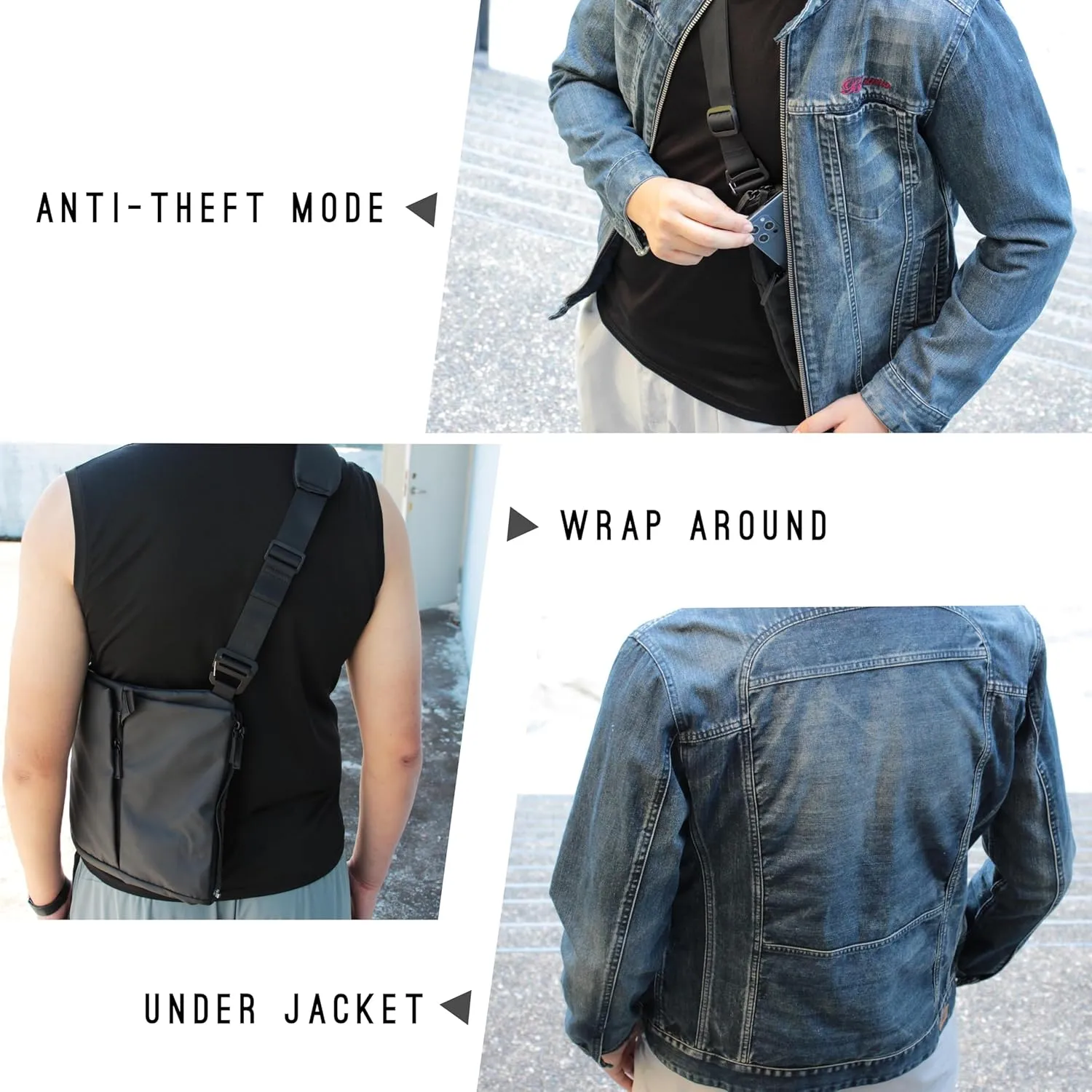 Vesty3.0 anti-theft 16 inch laptop messenger bag that transform into iPad size crossbody sling bag daypack