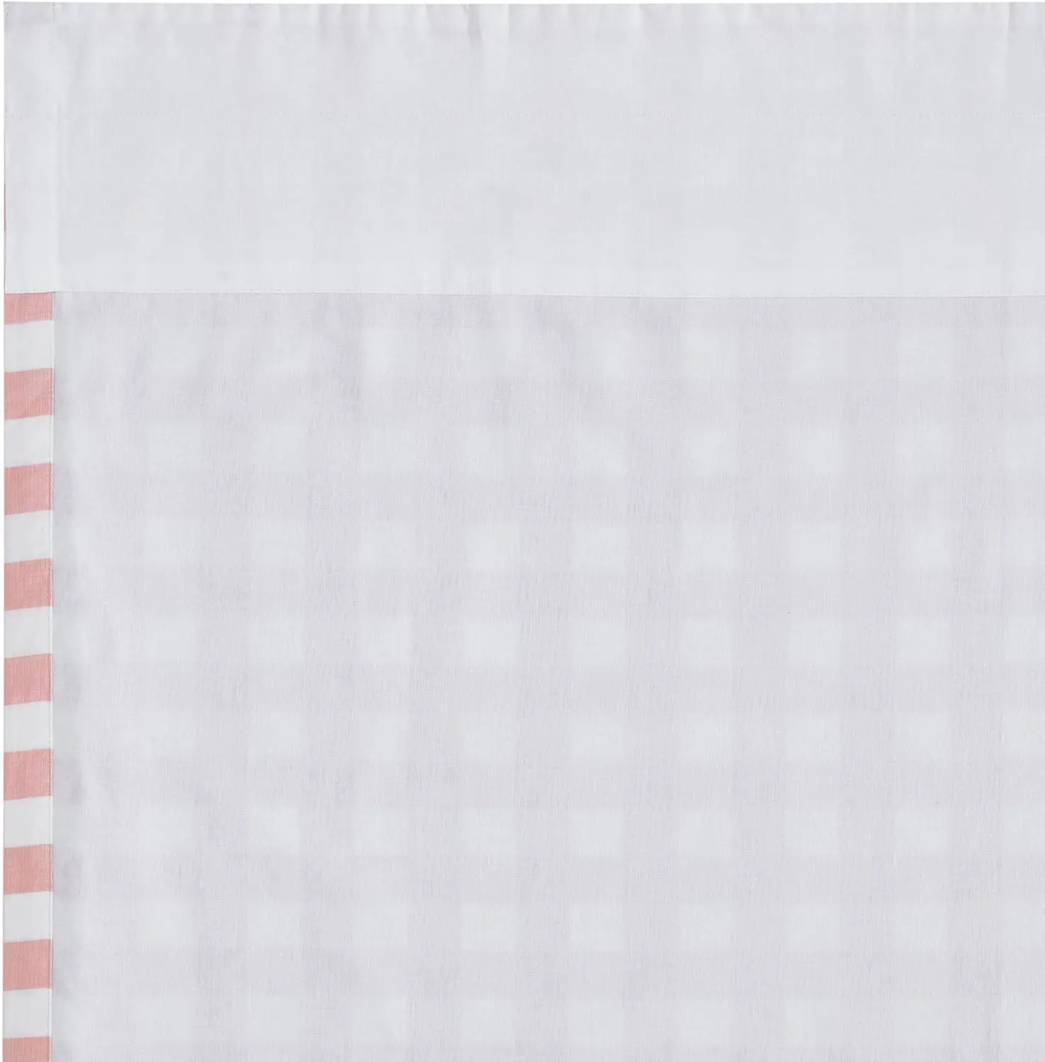 VHC Brands Annie Buffalo Check Farmhouse 36"x36"x16" Swag Pair Pink Rod Pocket Cotton Kitchen Window Curtains
