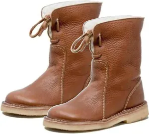 Vintage Buttery-Soft Waterproof Wool Lining Boots,Vintage Buttery-Soft Wool Lining Boots PU Leather