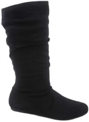 Wells Collection Womens Boots Soft Slouchy Flat to Low Heel Under Knee High