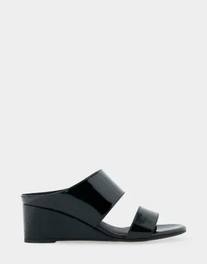 Wheeler Black Patent Faux Leather