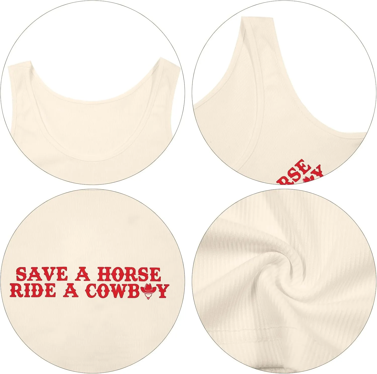 Women Cowboy Crop Tank Top: Cowgirl Tank Country Concert Tops Rodeo Country Music Shirts Vintage Western Crop Top