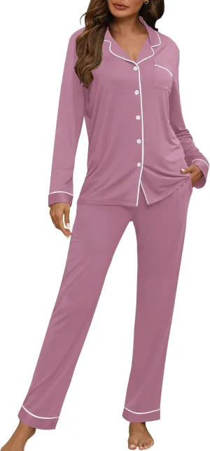 Women Pajama Set Long Sleeve Sleepwear Fashion Night Wear