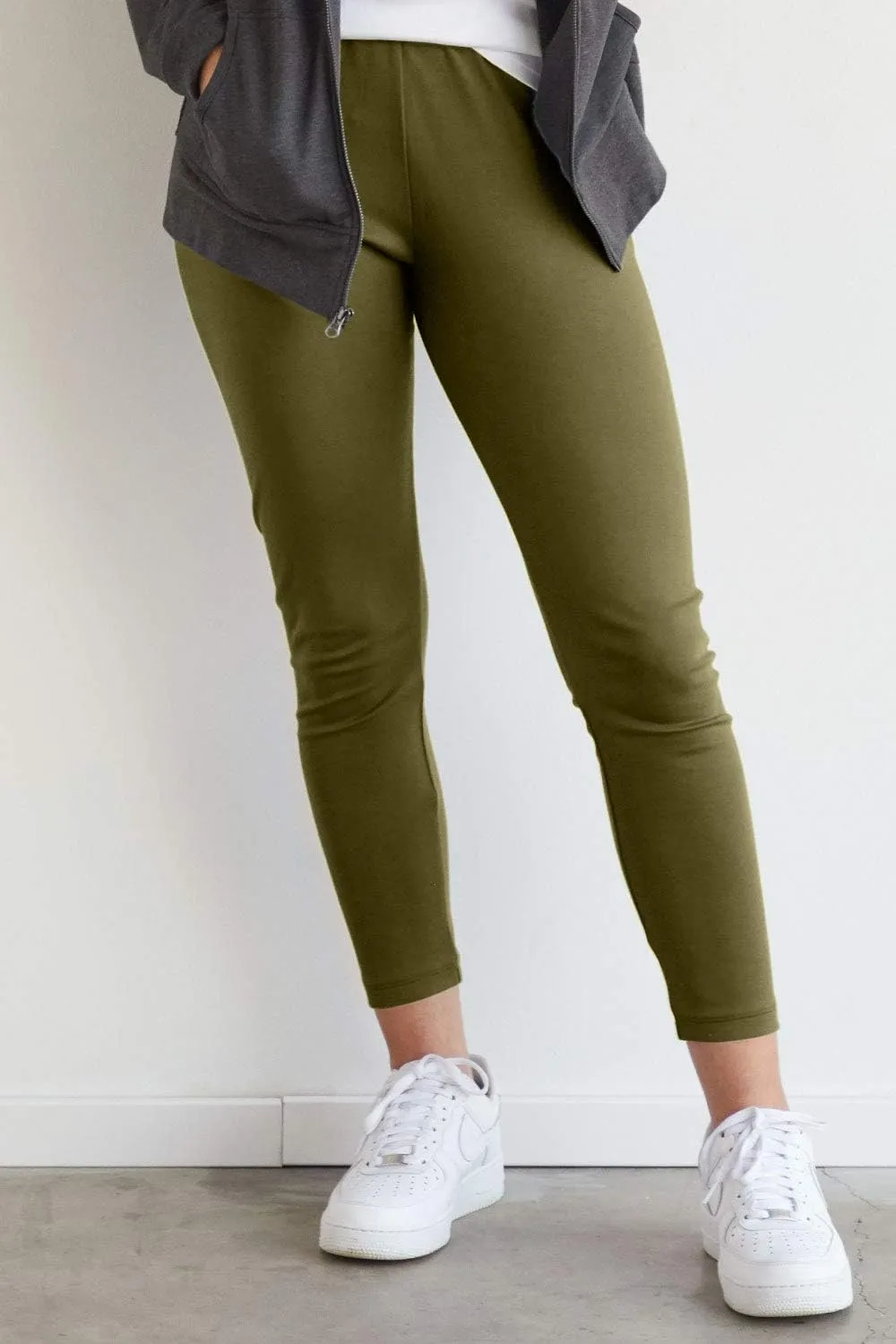 Women's 100% Organic Pima Cotton Leggings Pants - Ankle Length - 26" Inseam