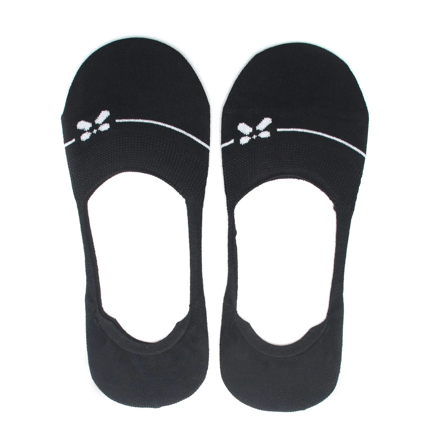 Women's 2Pc Loafer Socks - Black