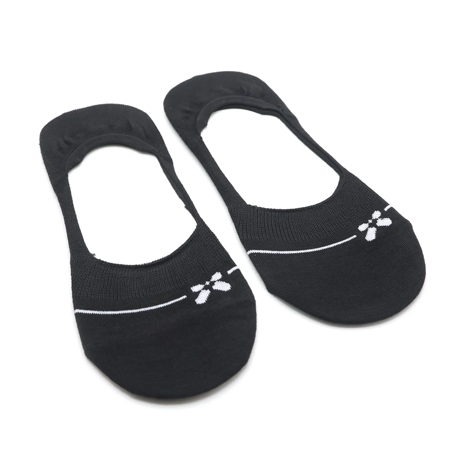 Women's 2Pc Loafer Socks - Black