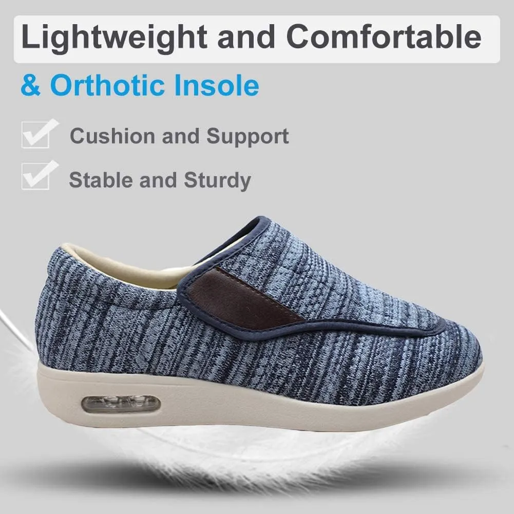 Women's Adjustable Diabetic Shoes Pain Relief Easy to Slip On Wide Widths Slippers Orthopedic with Removable Memory Foam Insoles Lightweight for Seniors Swollen Feet