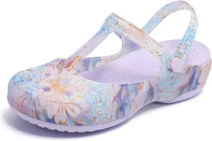 Women's Classic Garden Clogs,Thick-Soled Non-Slip Baotou Casual Slip-On Water Sandals,Lndoor and Outdoor Beach Slippers.