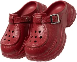 Women's Comfortable EVA Clogs, Breathable Thick Sole, Round Toe Slip-On Summer Shoes, Platform Heel Design for Casual