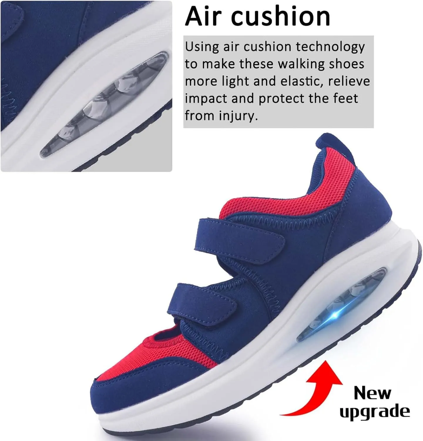 Women's Comfortable Working Nurse Shoes Non-Slip Adjustable Breathable Walking Buffer Fitness Casual Nursing Orthotic Lightweight Shoes