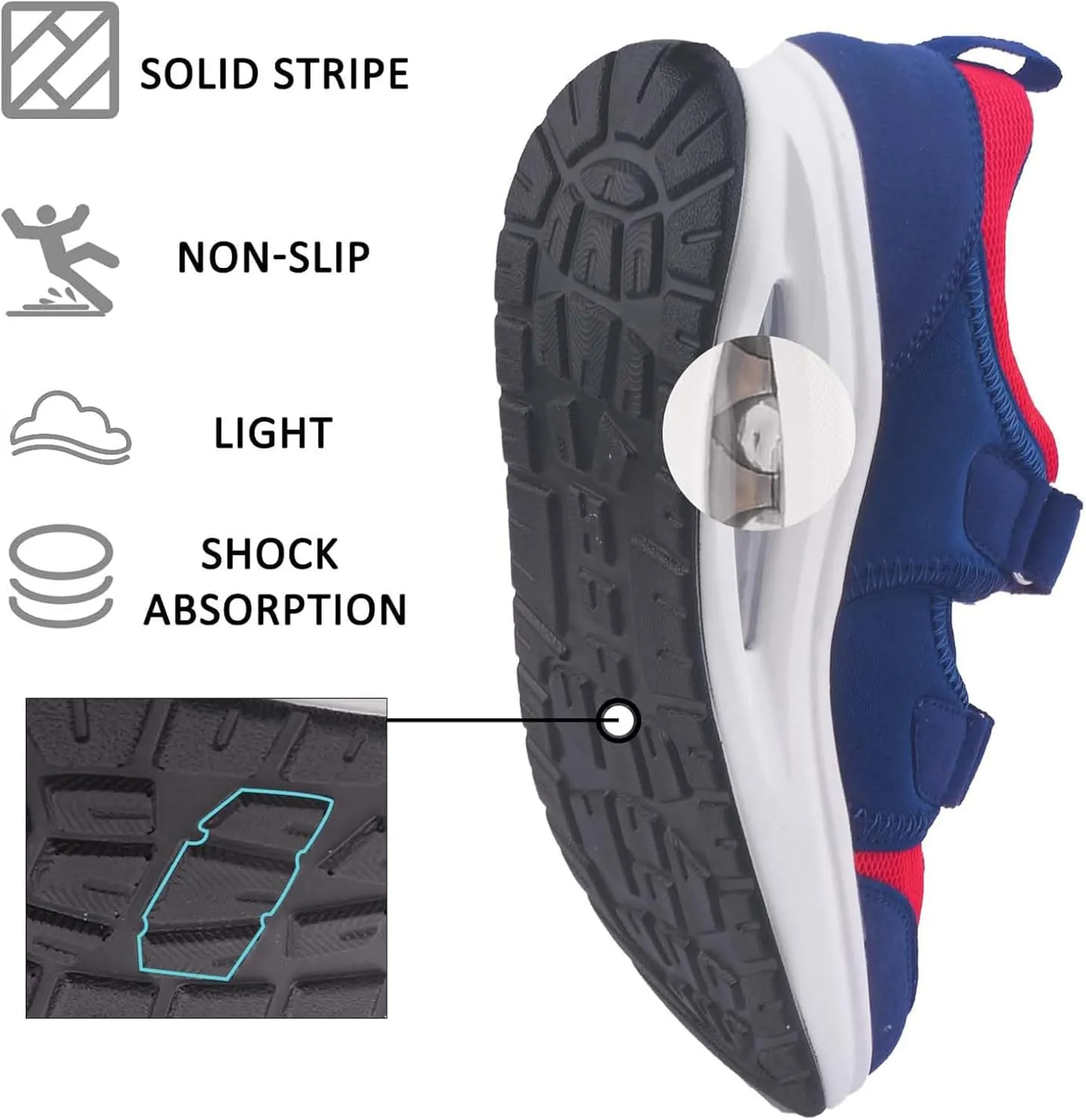 Women's Comfortable Working Nurse Shoes Non-Slip Adjustable Breathable Walking Buffer Fitness Casual Nursing Orthotic Lightweight Shoes
