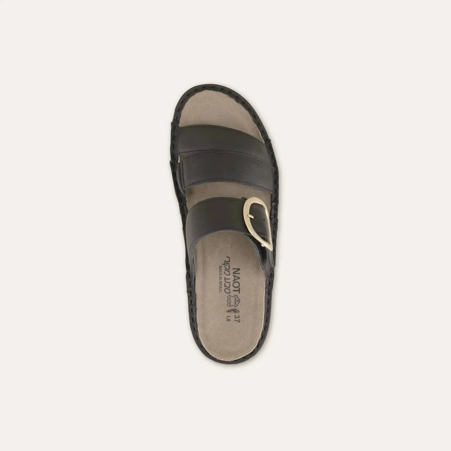 Women's Frey Sandals - Medium In Soft Black Leather