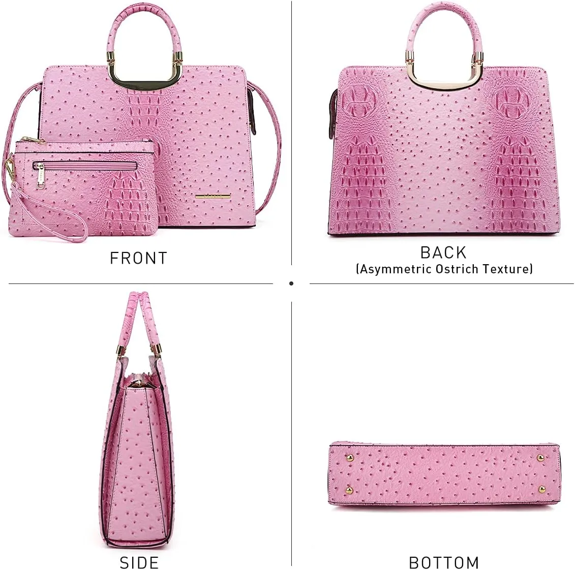 Womens Handbag Top Handle Shoulder Bag Tote Satchel Purse Work Bag with Matching Wallet
