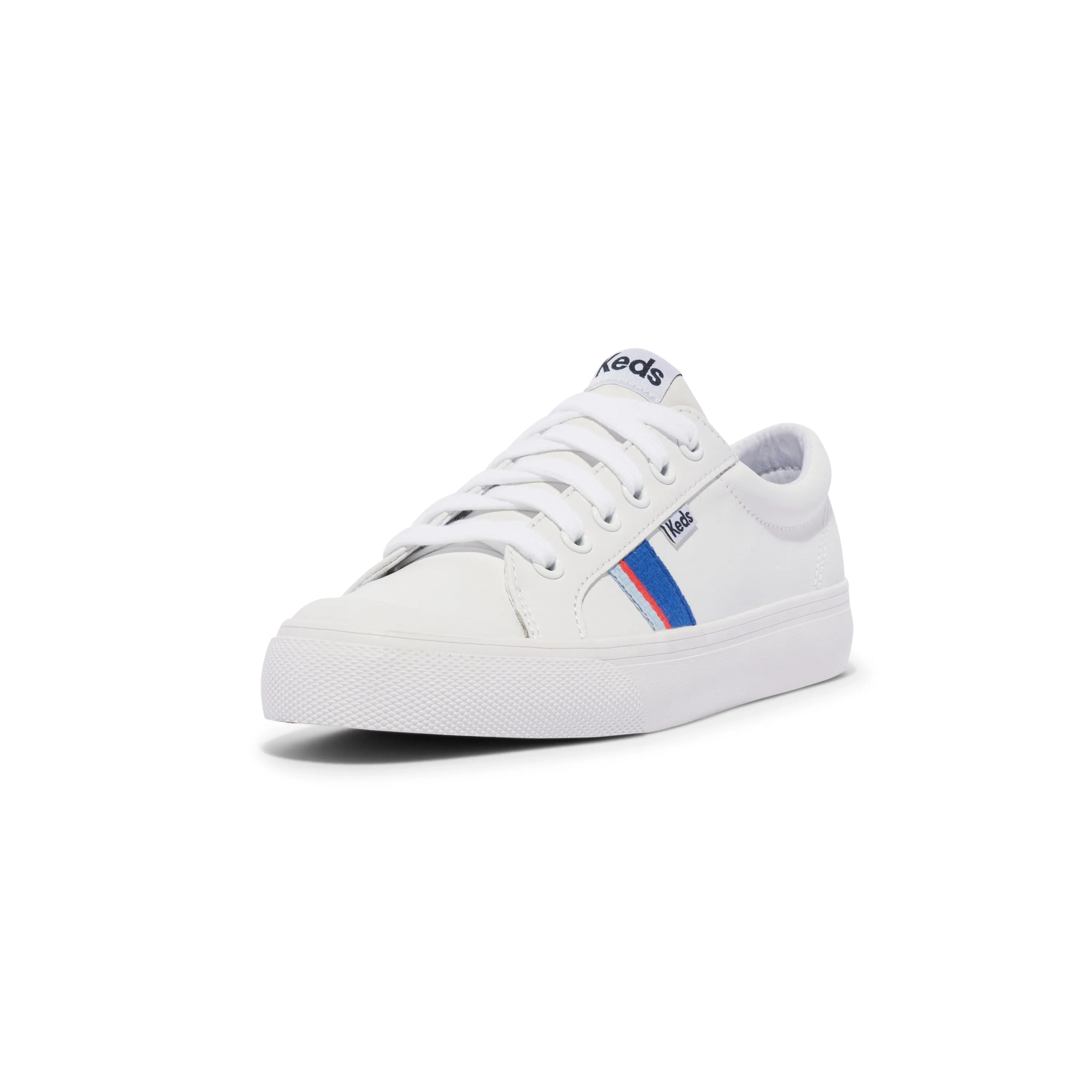 Women's Jump Kick Leather Toe Cap - White/Red/Blue