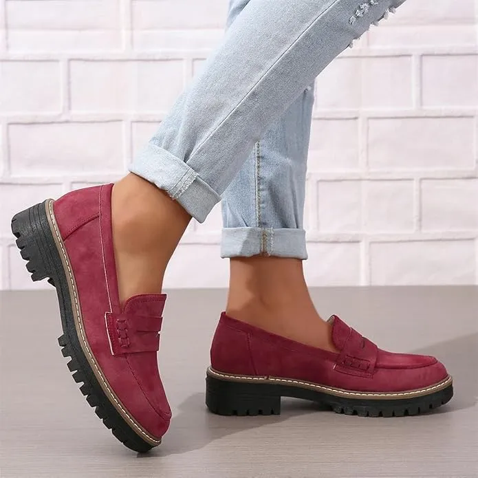 Womens Loafers Shoes Platform Chunky Penny Loafer Women's Slip-on Loafers Comfort Casual Fashion Business Work Shoes