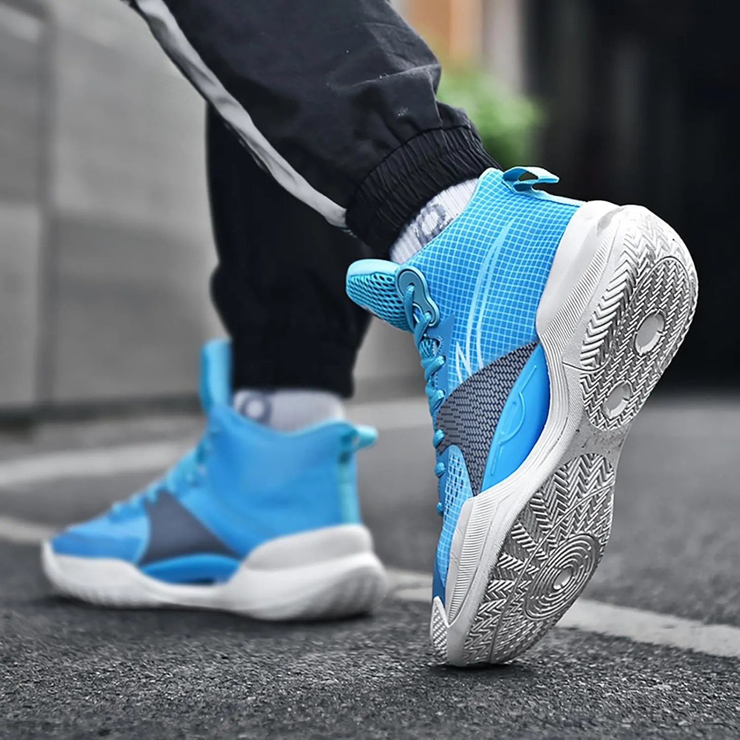 Womens Mens Basketball Shoes Fashion Athletic Sneakers Breathable Leightweight Non Slip High Top Outdoor Sport Shoe