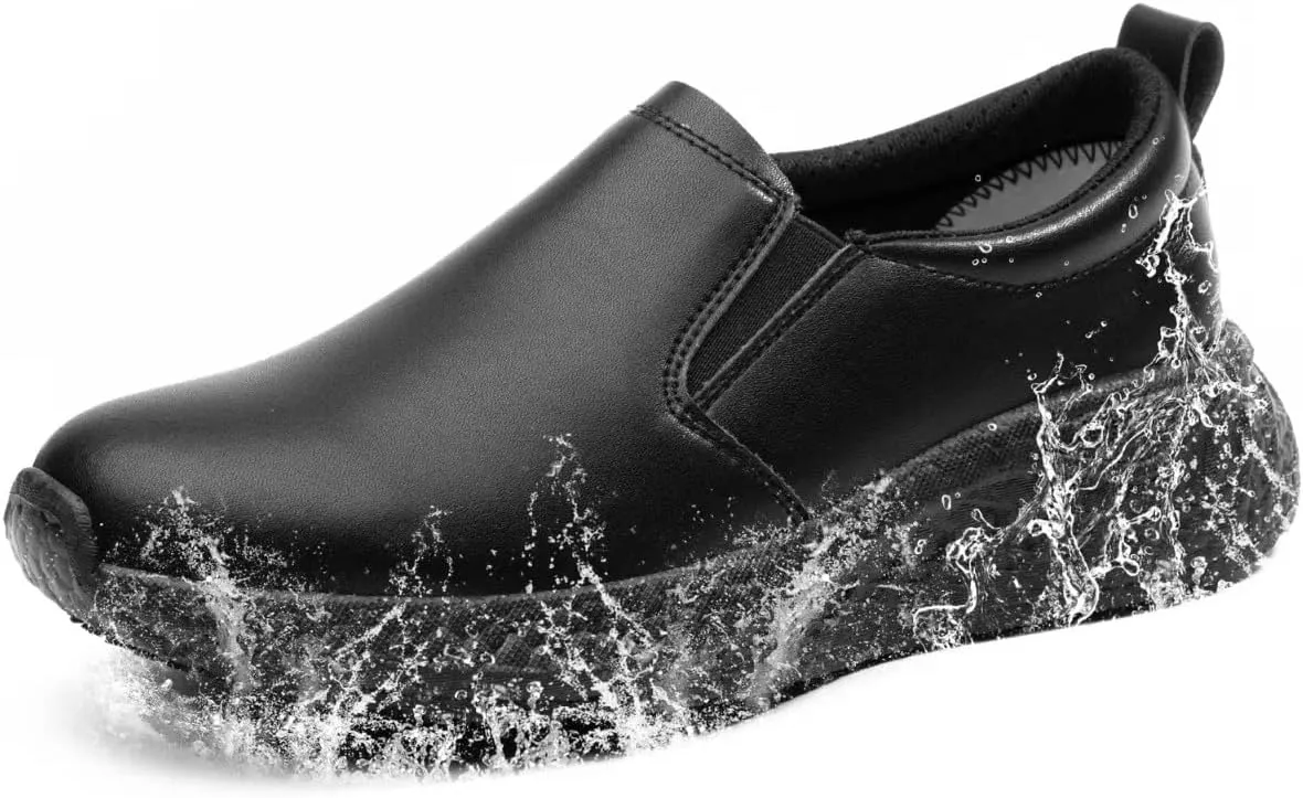 Women's Non-Slip Work Shoes Suitable for Catering Staff, Crew, Medical Staff, Waterproof, Lightweight and Comfortable