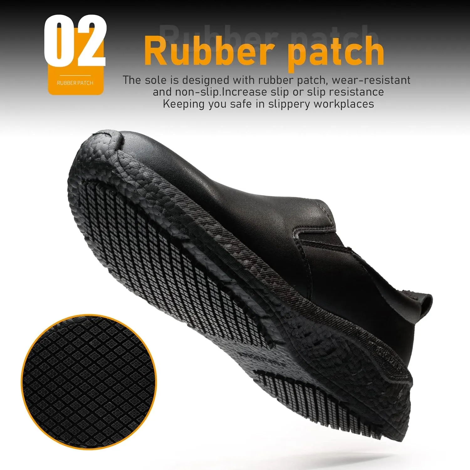 Women's Non-Slip Work Shoes Suitable for Catering Staff, Crew, Medical Staff, Waterproof, Lightweight and Comfortable