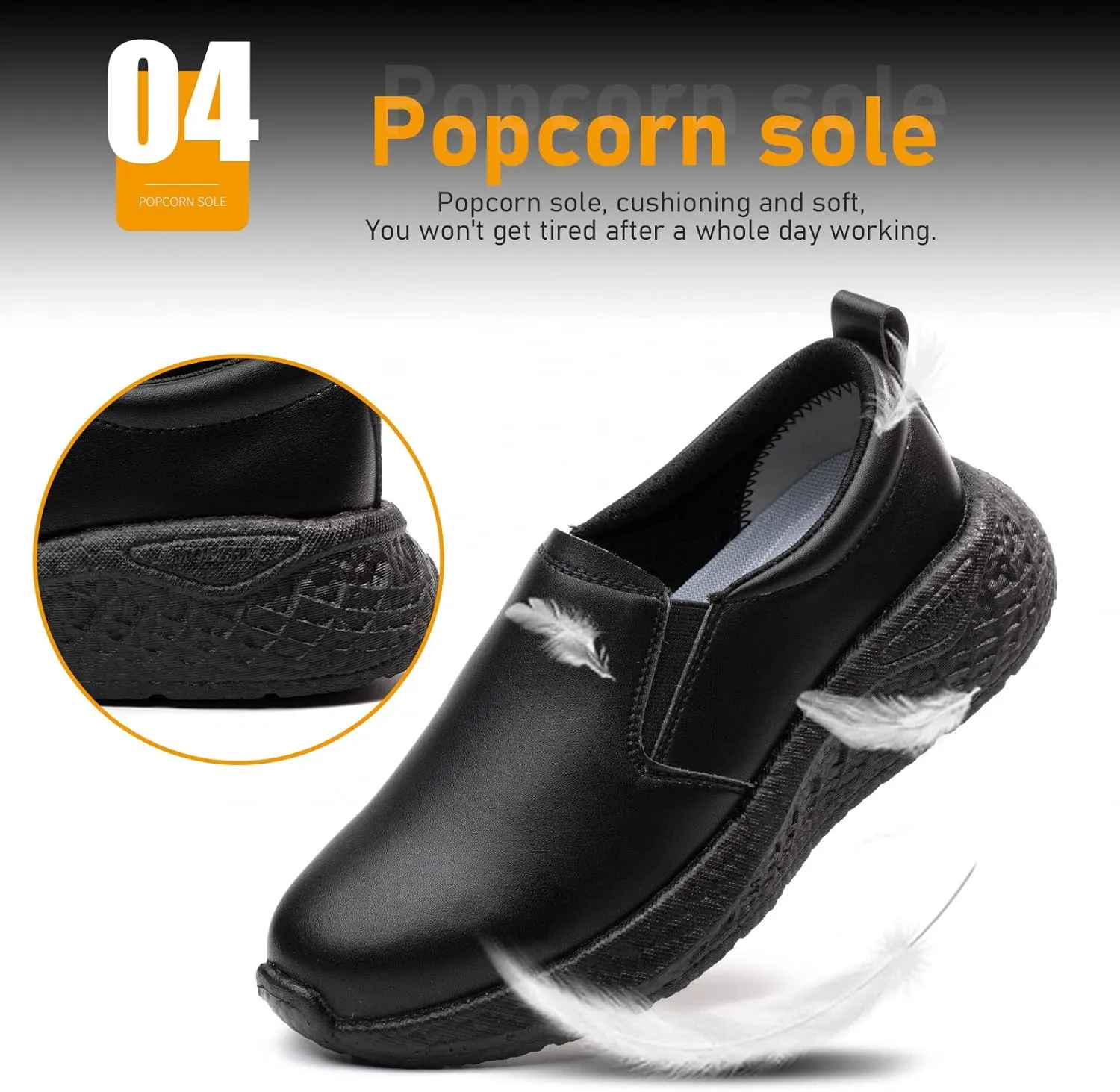 Women's Non-Slip Work Shoes Suitable for Catering Staff, Crew, Medical Staff, Waterproof, Lightweight and Comfortable