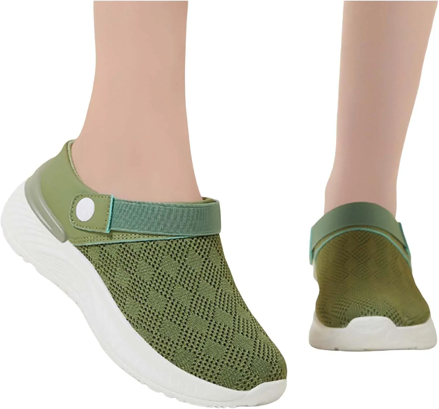 Women's Orthopedic Shoes Summer Breathable Mesh Slippers Lightweight Non Slip Gym Workout Running Shoes Comfortable Arch Support Mules Slip On Walking Clogs with Plantar Fasciitis Soles